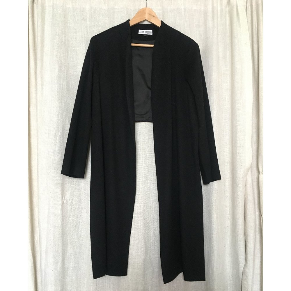 Unique Wool Black Blazer, Danish-made, Hi-Low